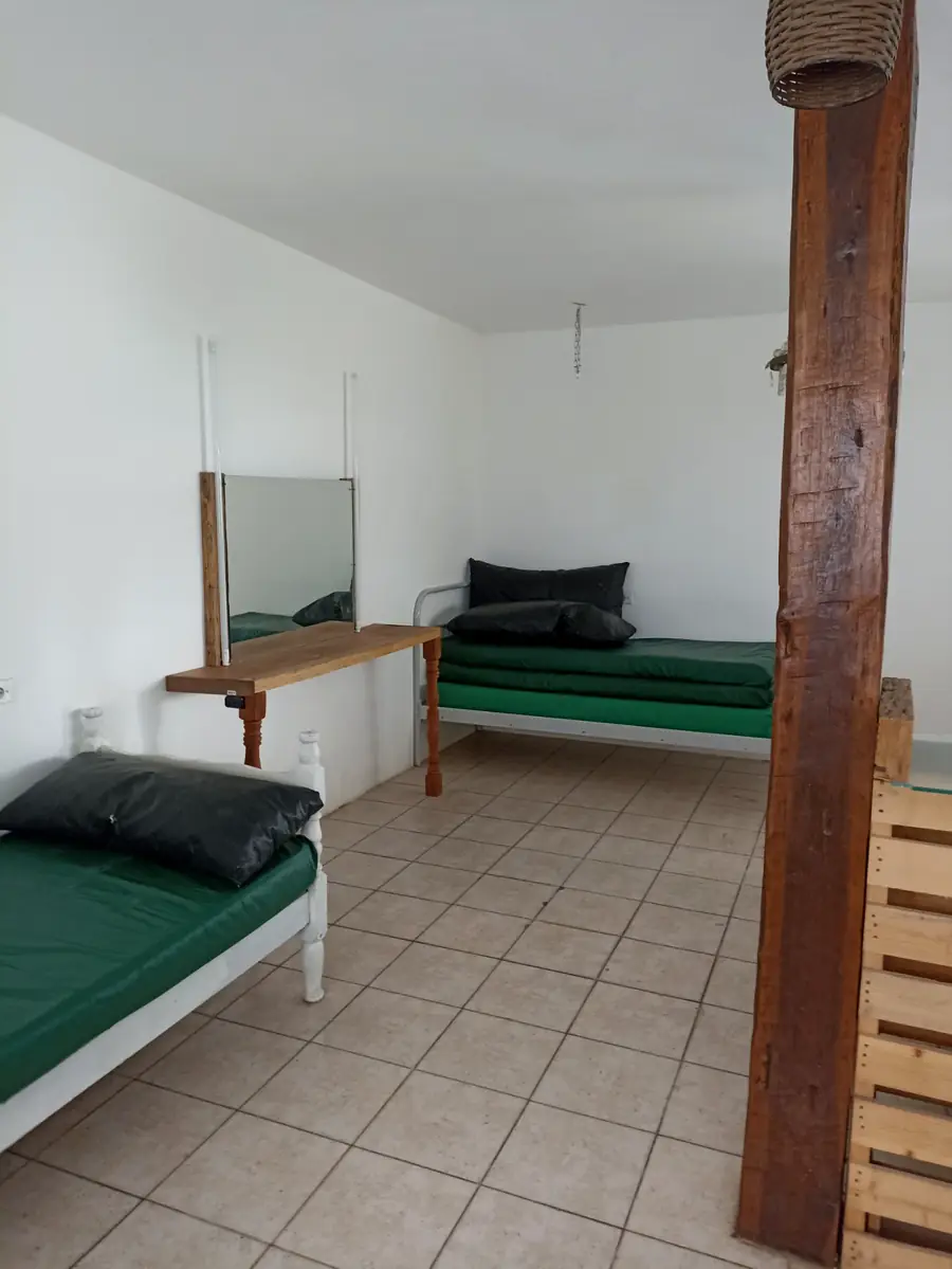 Dormitório do Espaço Margô para famílias e grupos
